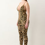 Doll Top Beige Leopard Print