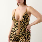 Doll Top Beige Leopard Print