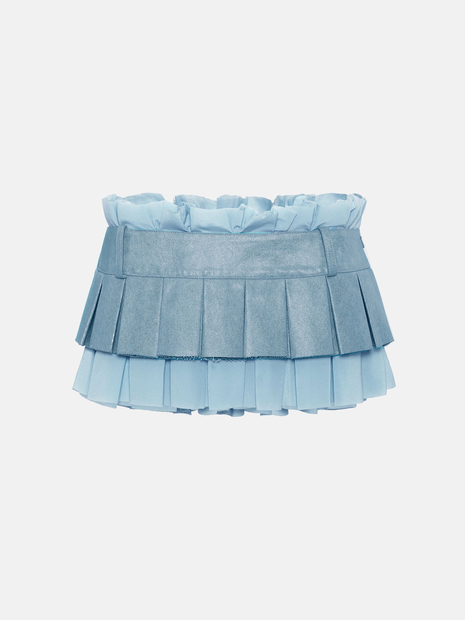 Giddy Up Denim Mini Skirt - Subdued Blue – Peppermayo US