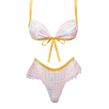 Denise Bikini Top Pink Gingham