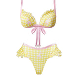 Denise Bikini Top Yellow Gingham