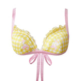 Denise Bikini Top Yellow Gingham