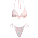 Diane Bikini Top Pink Gingham