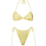 Diane Bikini Top Yellow Gingham