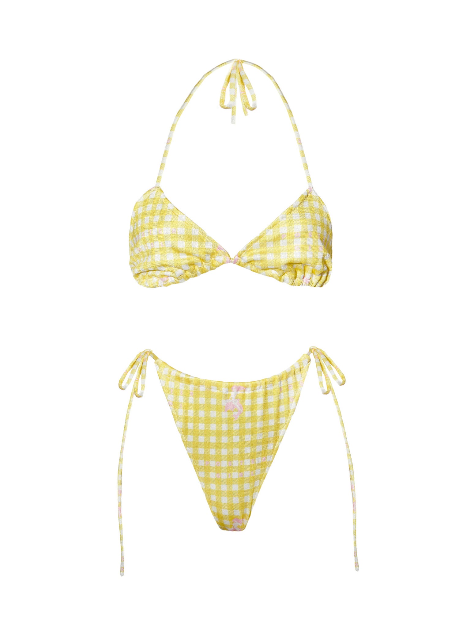 June Yellow Gingham Bikini Bottom main image 1