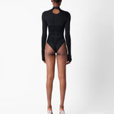 Cat Call Padded Bodysuit Black