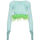 Feather Mira Top Soft Turquoise