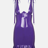 Florence Latex Dress Grape Punch