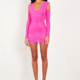 Gia Lace Long Sleeves Harlot Pink