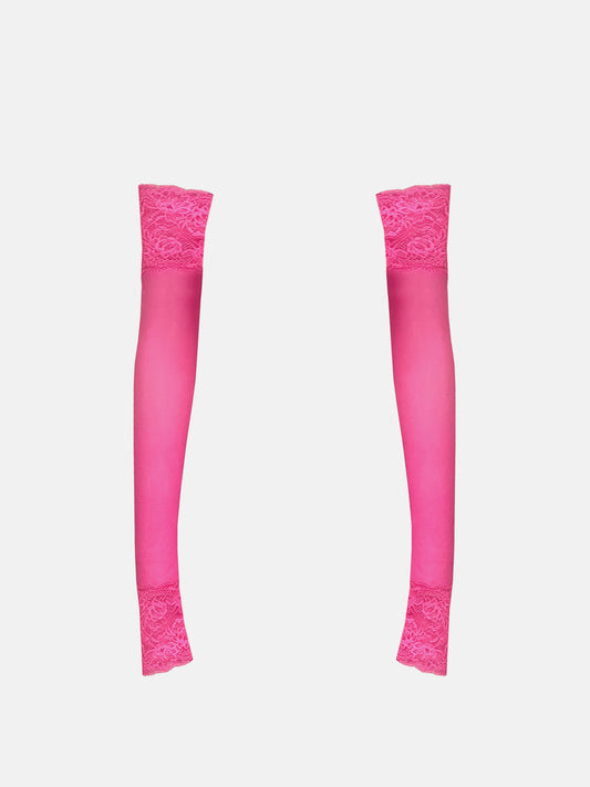 Gia Lace Long Sleeves Harlot Pink