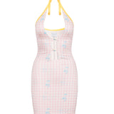 Gretchen Mini Dress Pink Gingham