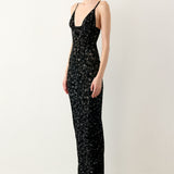 Hun Dress Black Leopard Print