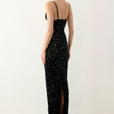 Hun Dress Black Leopard Print