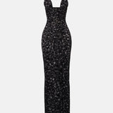 Hun Dress Black Leopard Print