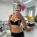 Agnes Latex Shorts Black