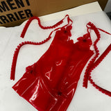 The Annamaria Latex Dress Sheer Rouge