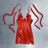 The Annamaria Latex Dress Sheer Rouge