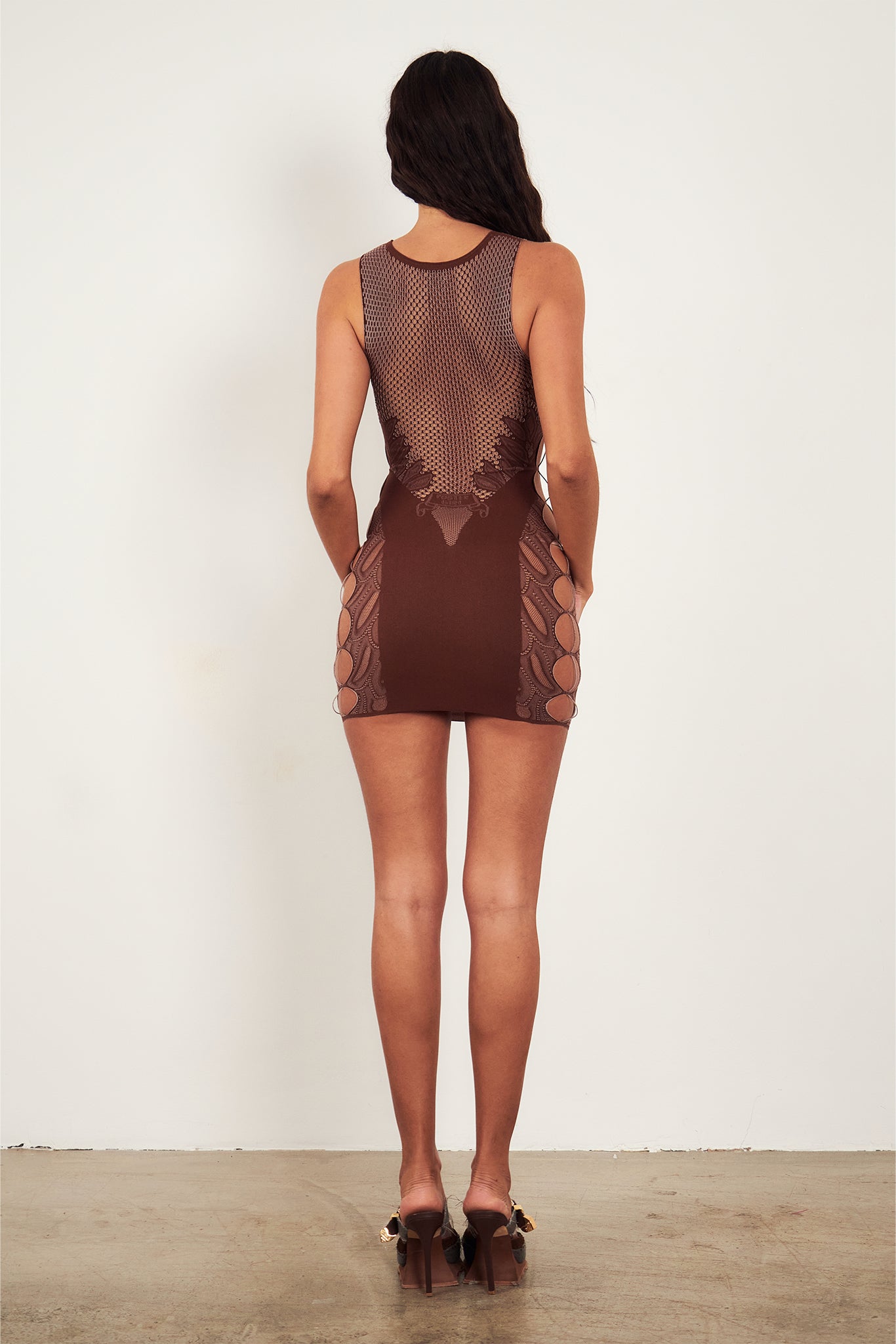 Brown Sleeveless Dress