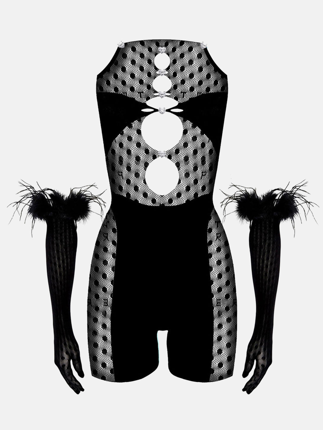 Playboy Greaser Girl Black Jacket Belt Leggings Costume Set