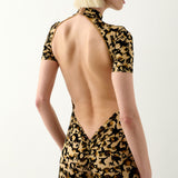 Knockout Jumpsuit Beige Leopard Print