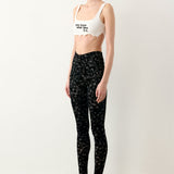 Knockout Leggings Black Leopard Print