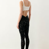 Knockout Leggings Black Leopard Print