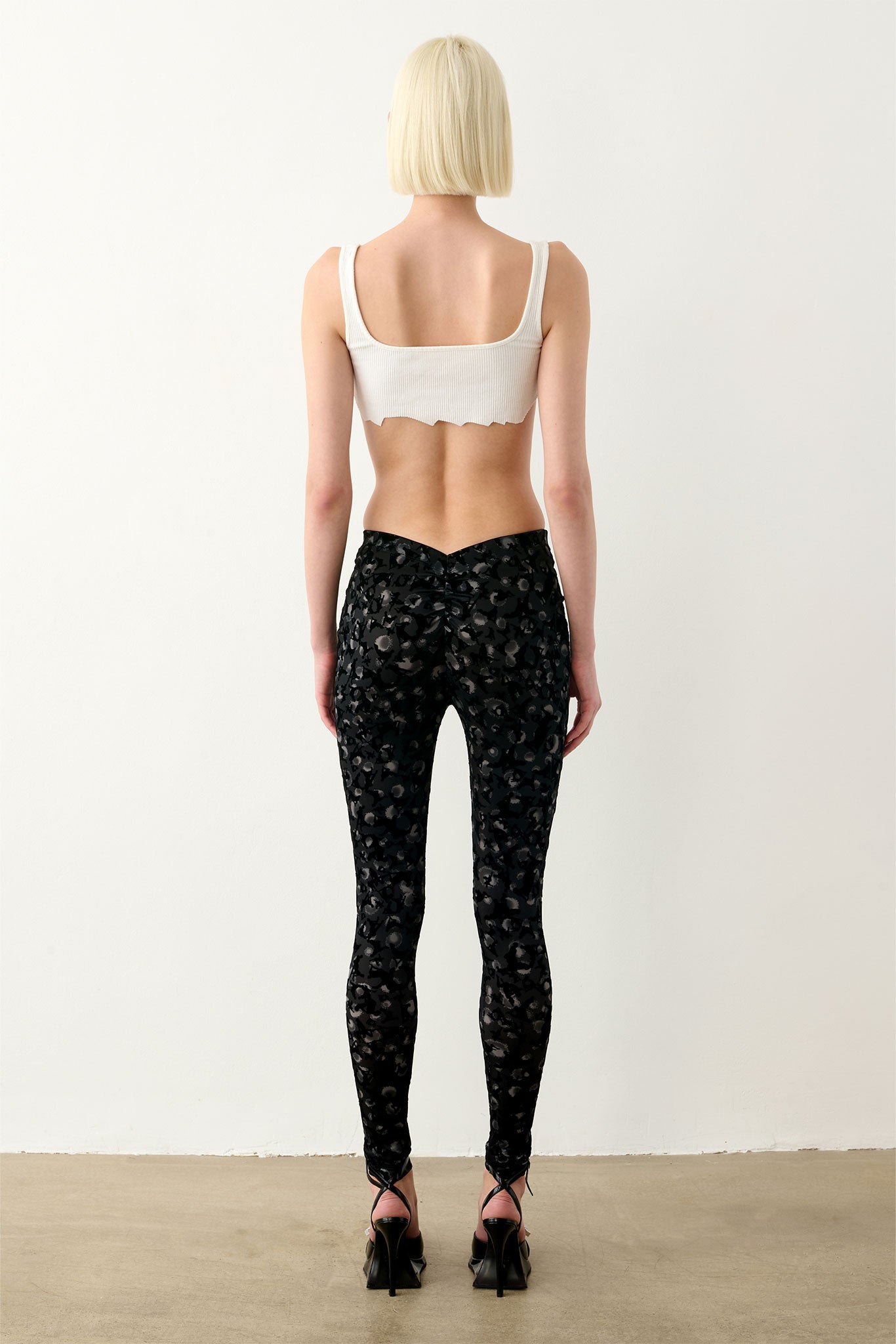 Knockout Leggings Black Leopard Print