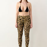 Knockout Leggings Beige Leopard Print