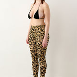 Knockout Leggings Beige Leopard Print