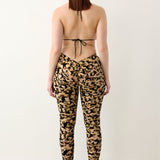 Knockout Leggings Beige Leopard Print