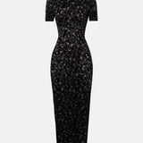 Knockout Dress Black Leopard Print