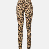 Knockout Leggings Beige Leopard Print