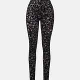 Knockout Leggings Black Leopard Print