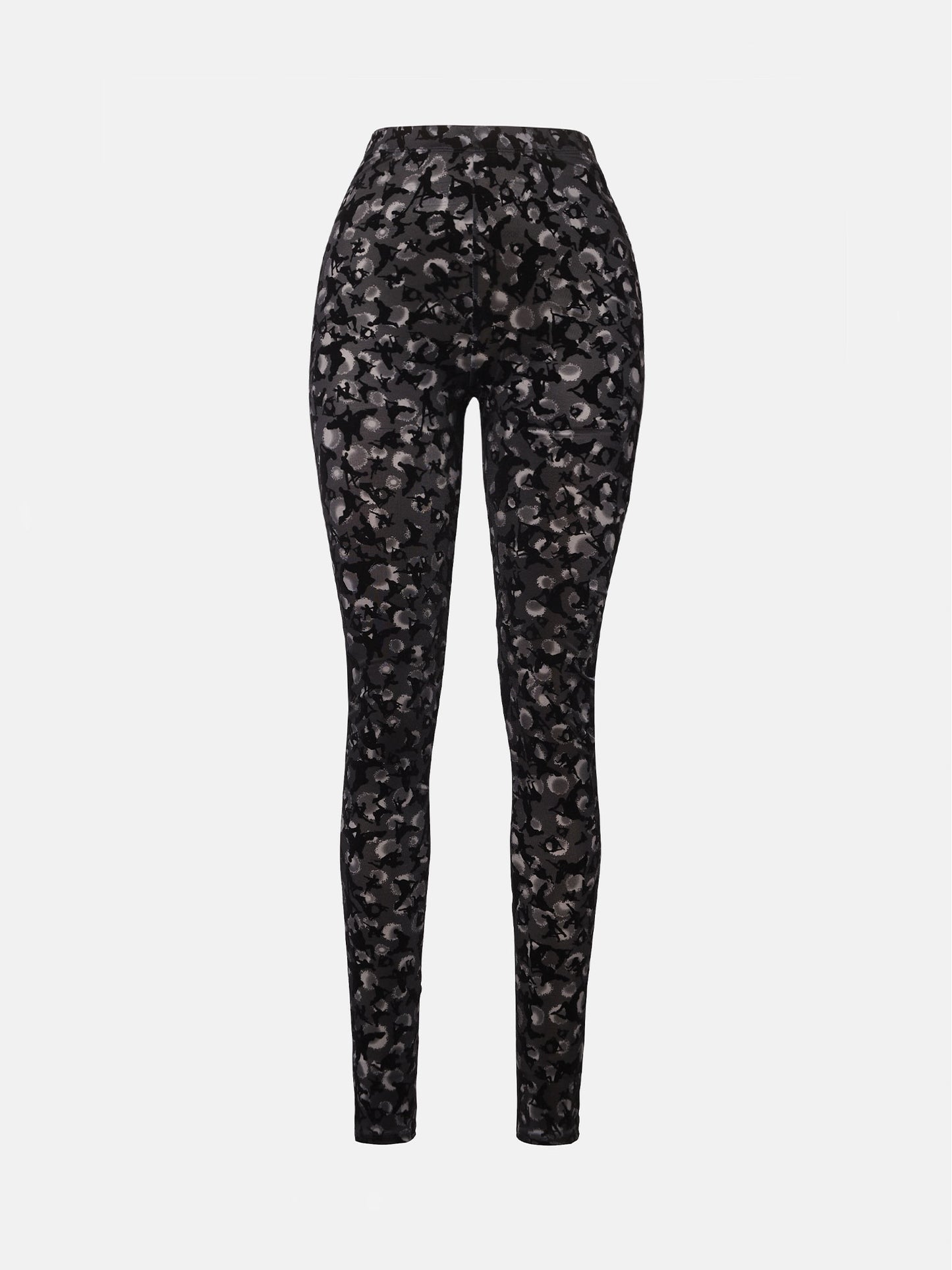 Knockout Leggings Black Leopard Print