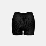 Knockout Shorts Black Zebra Print