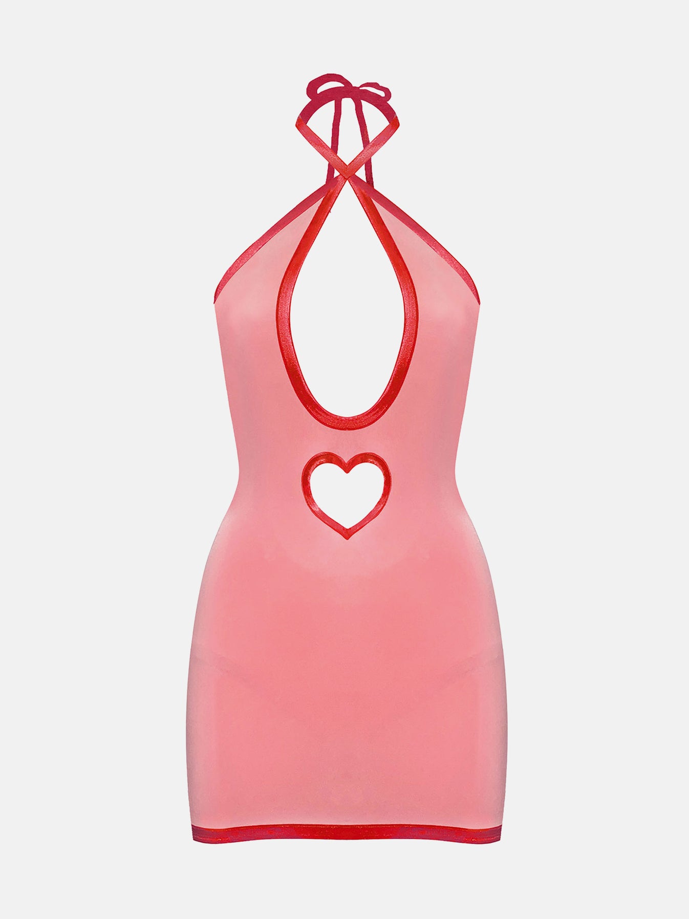 Kylie Halterneck Bodycon Mini Dress Candy Pink Poster Girl 