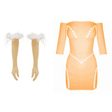 Lexi Dress x Gwenevere Gloves Papaya