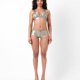 Roast Latex Bra Silver