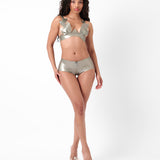 Roast Latex Bra Silver