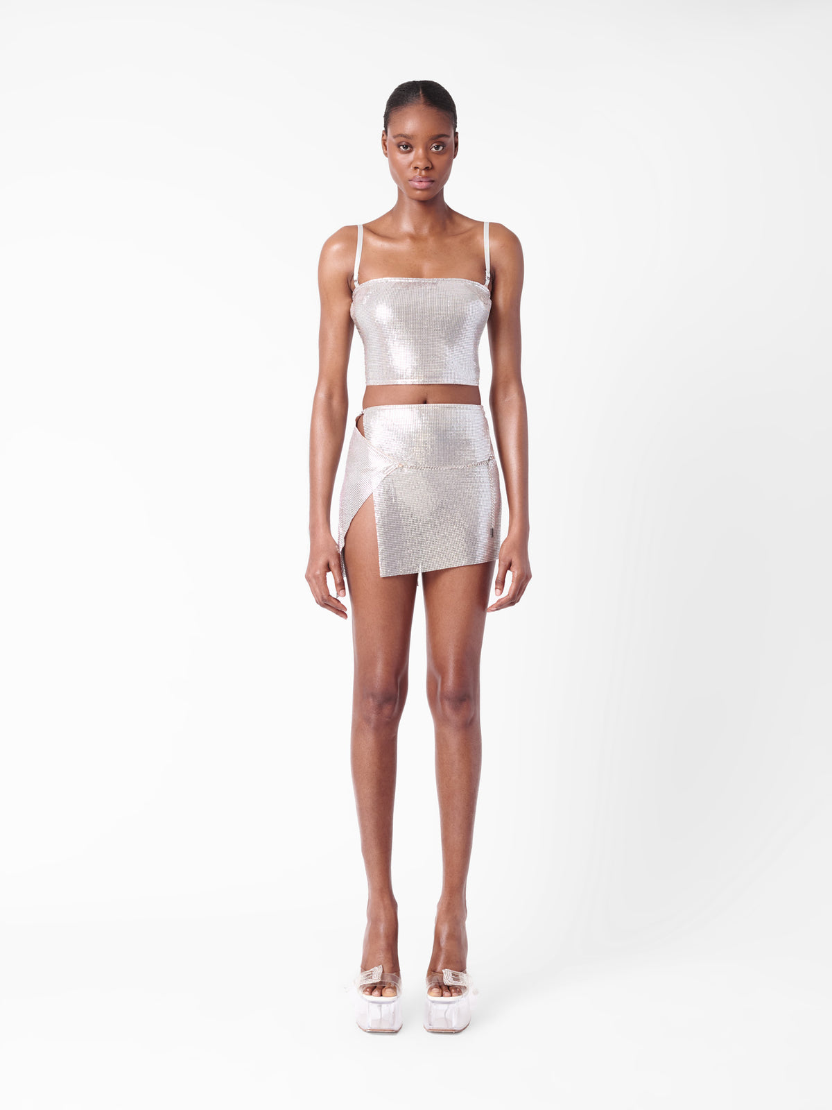 Winona Wrap Skirt Chrome