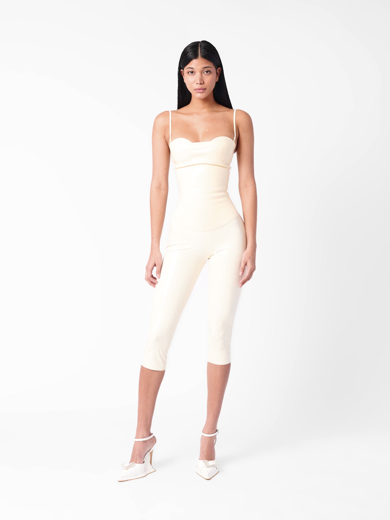 Cassidy Latex Capris White