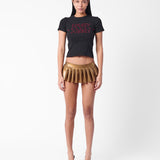 Calabria Latex Skirt Gold