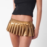 Calabria Latex Skirt Gold