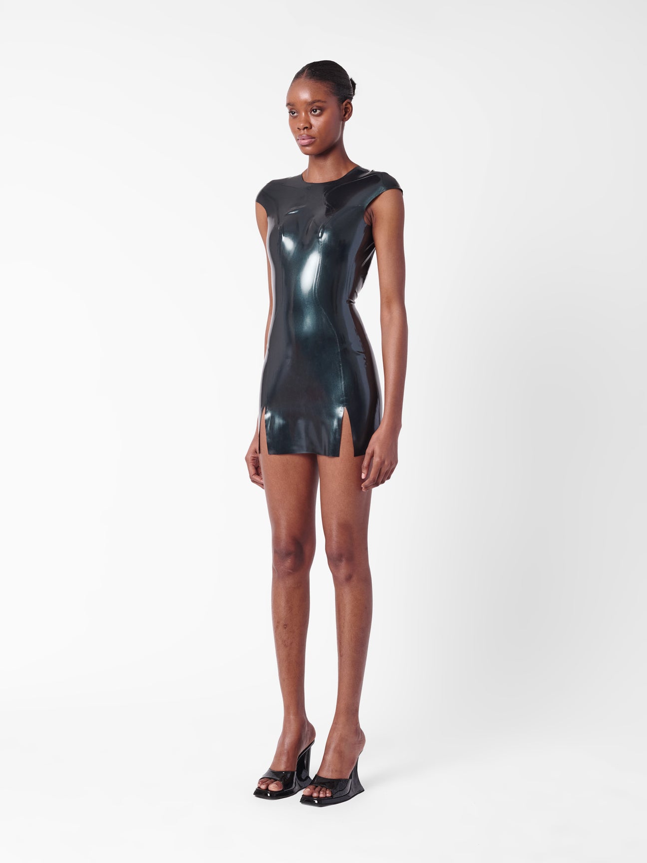 Player Latex Mini Dress Black