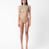 Bronx Latex Bodysuit Taupe