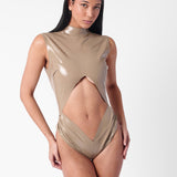 Bronx Latex Bodysuit Taupe