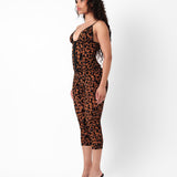 Doll Top Chestnut Leopard Print