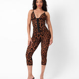 Doll Top Chestnut Leopard Print