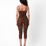 Doll Top Chestnut Leopard Print