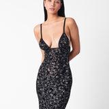 Hun Dress Black Leopard Print